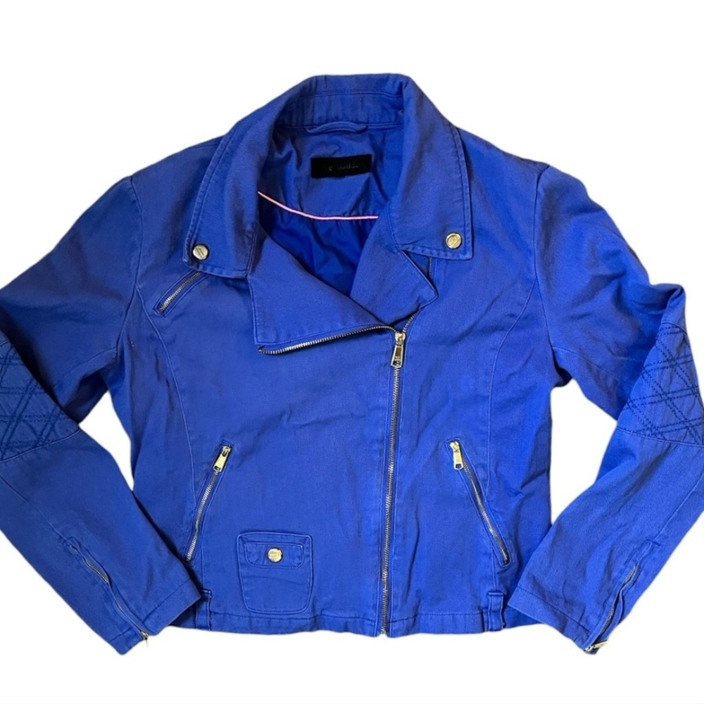 STEVE MADDEN ROYAL BLUE MOTO JACKET - Sz. MD - (Will fit Lg. !)